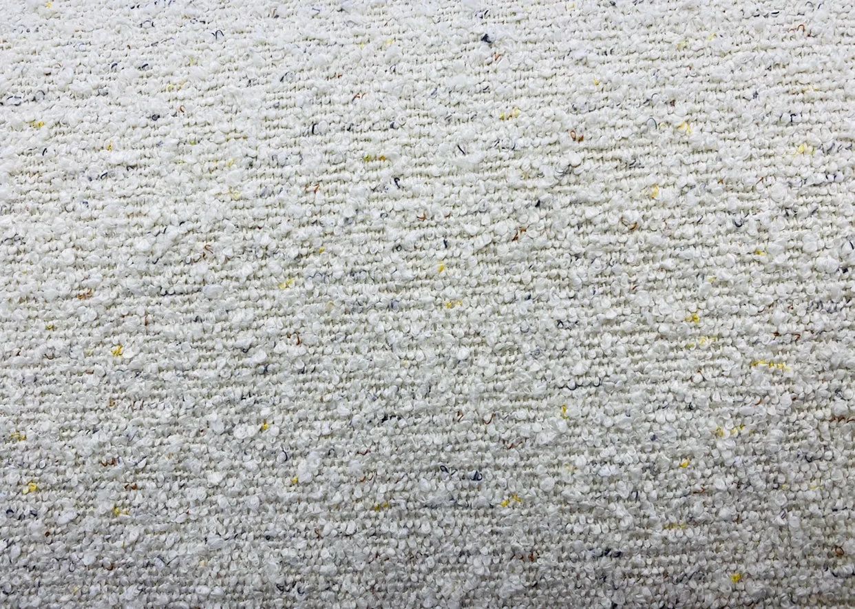 NEW Lady Jane Designer Upholstery Boucle Fabric in White Melange