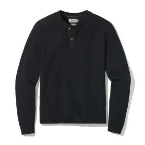 New Windsor Double Cloth Henley - Ebony