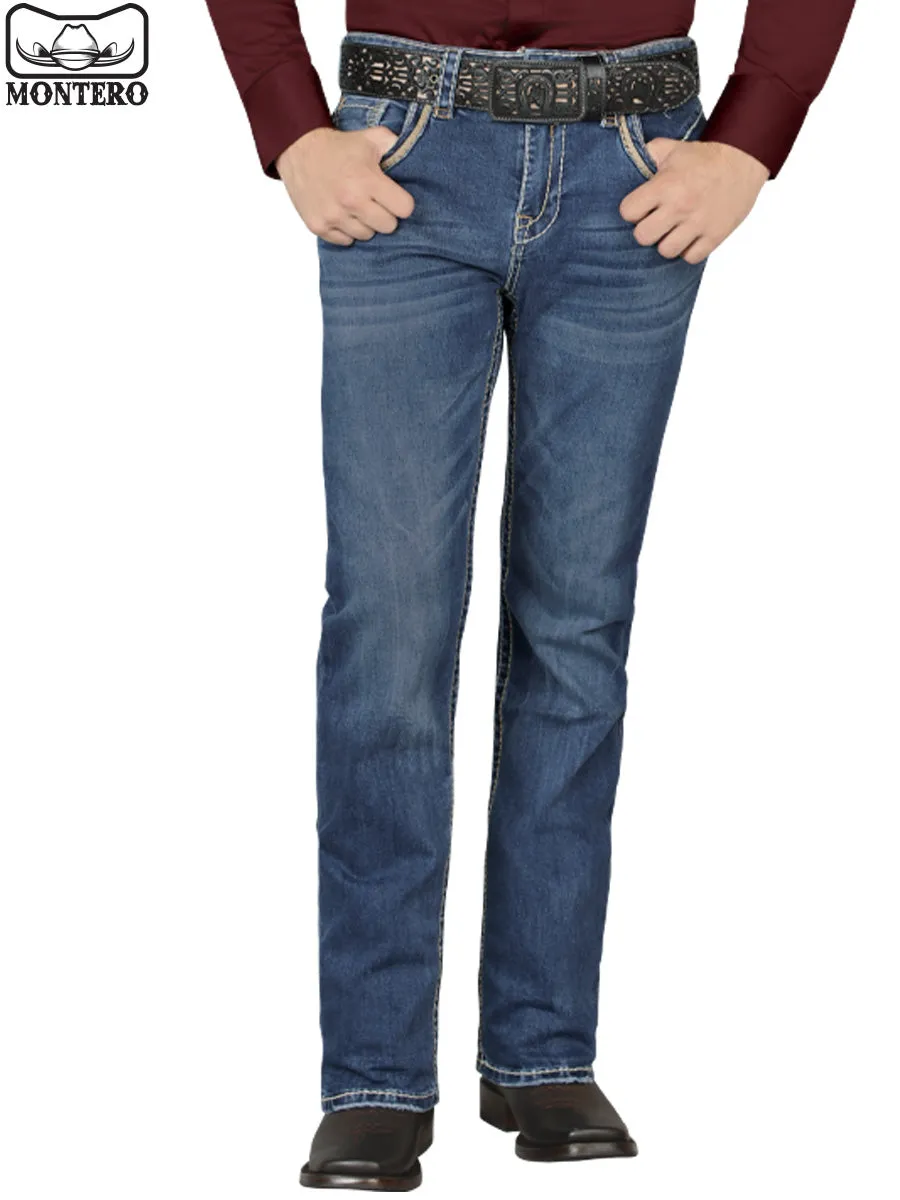 Pantalón para Hombre de Mezclilla Vaquero MONTERO (Heavy Denim) MT4621