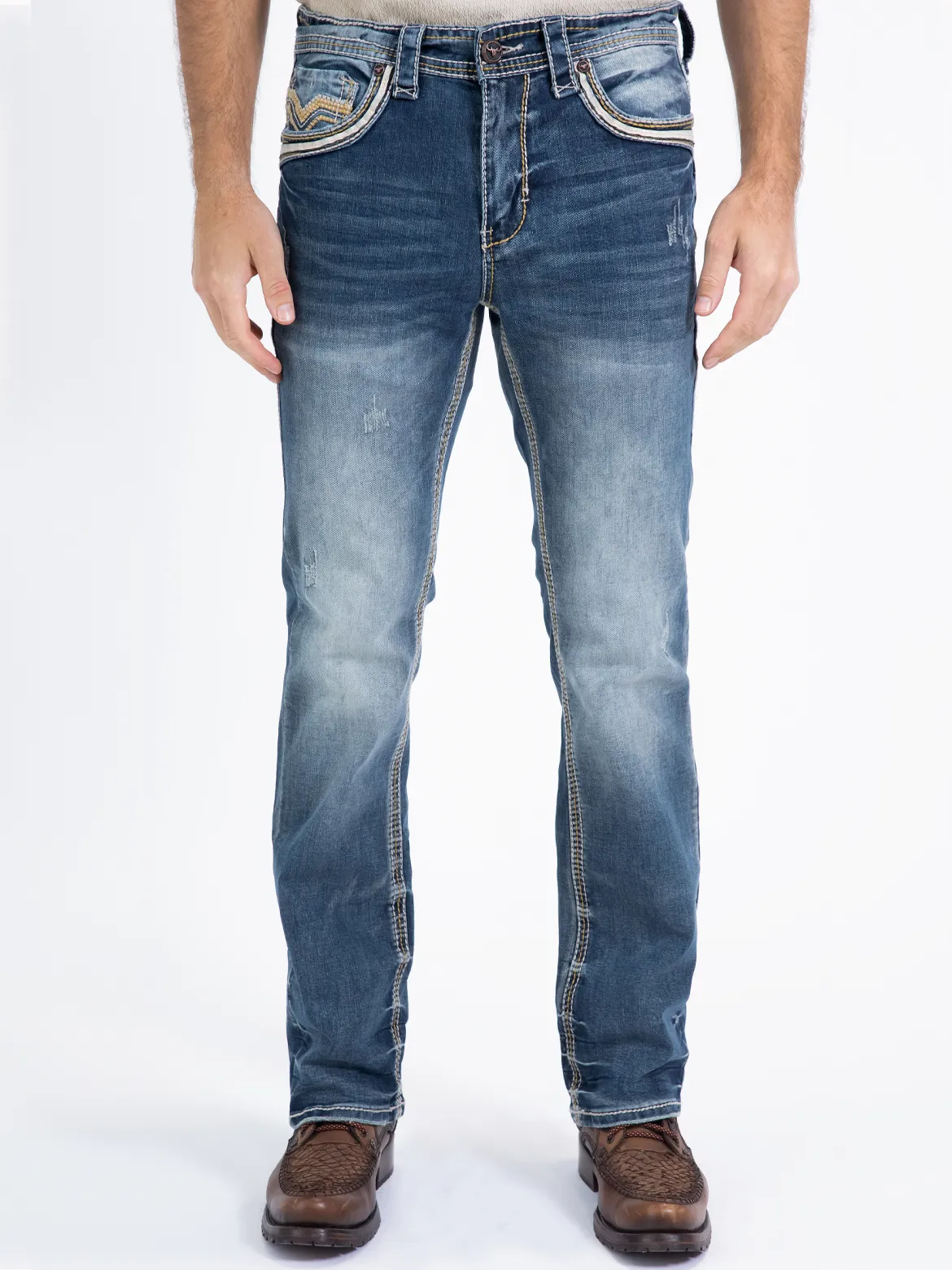 Pantalón para Hombre de Mezclilla Vaquero PLATINI (Heavy Denim) PL10321