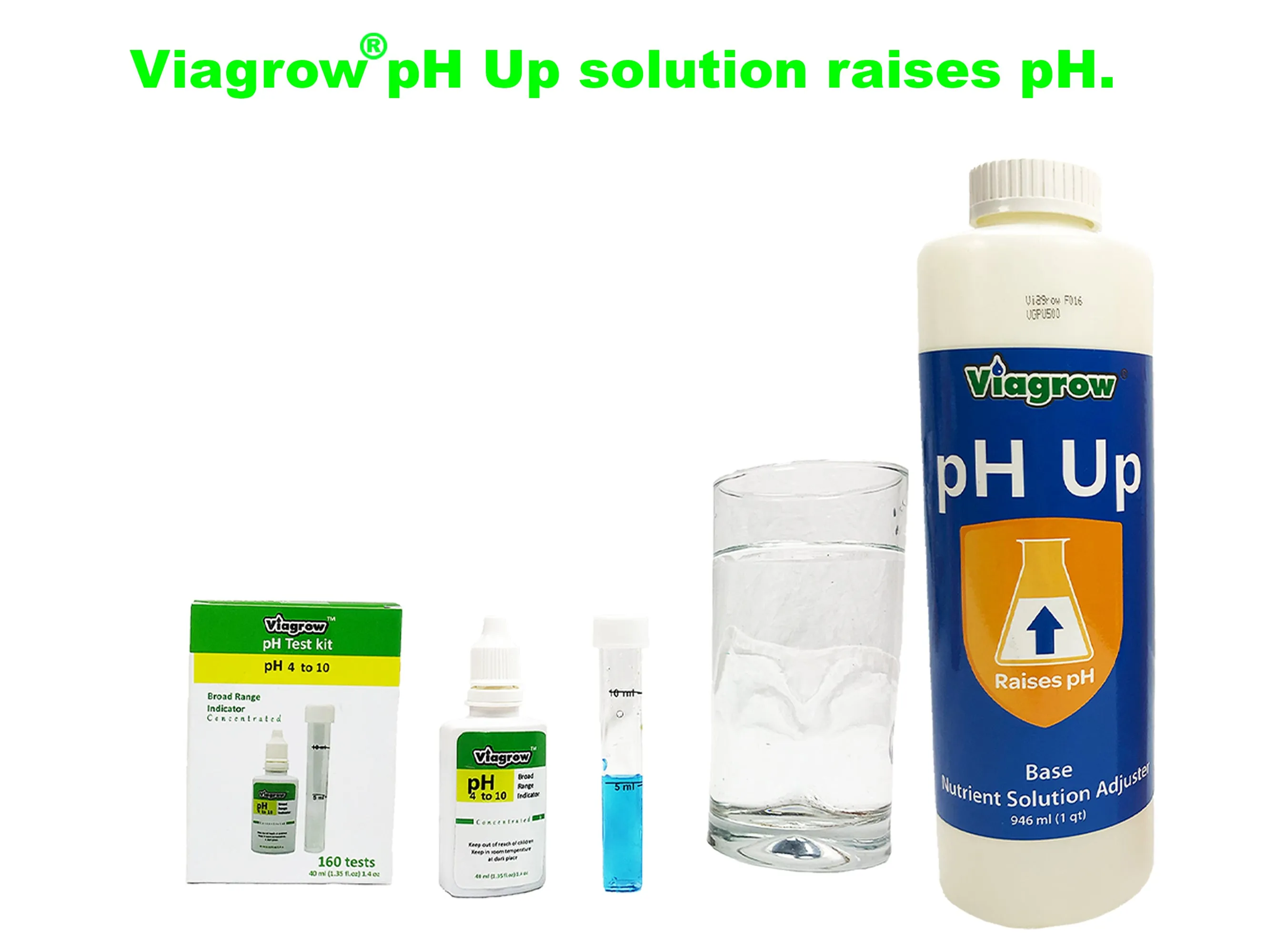 Viagrow 1QT. pH Up Liquid Nutrient Adjusting Solution - Base