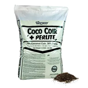 Viagrow 50L Coco Coir Plus Perlite Premium Grow Media, 70% Coir and 30% Perlite