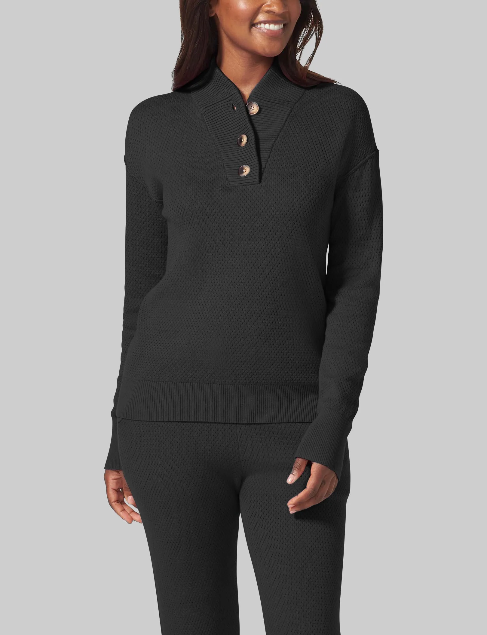 Women's Sweater Lounge Henley